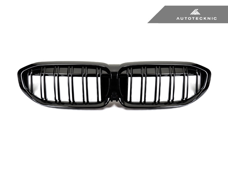 AUTOTECKNIC DUAL-SLATS GLAZING BLACK FRONT GRILLES - G20 3-SERIES  ATK-BM-0615-DS-GB