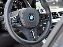 Load image into Gallery viewer, AUTOTECKNIC CARBON ALCANTARA STEERING WHEEL TRIM - G05 X5 | G06 X6 | G07 X7  ATK-BM-0282-LCI-S
