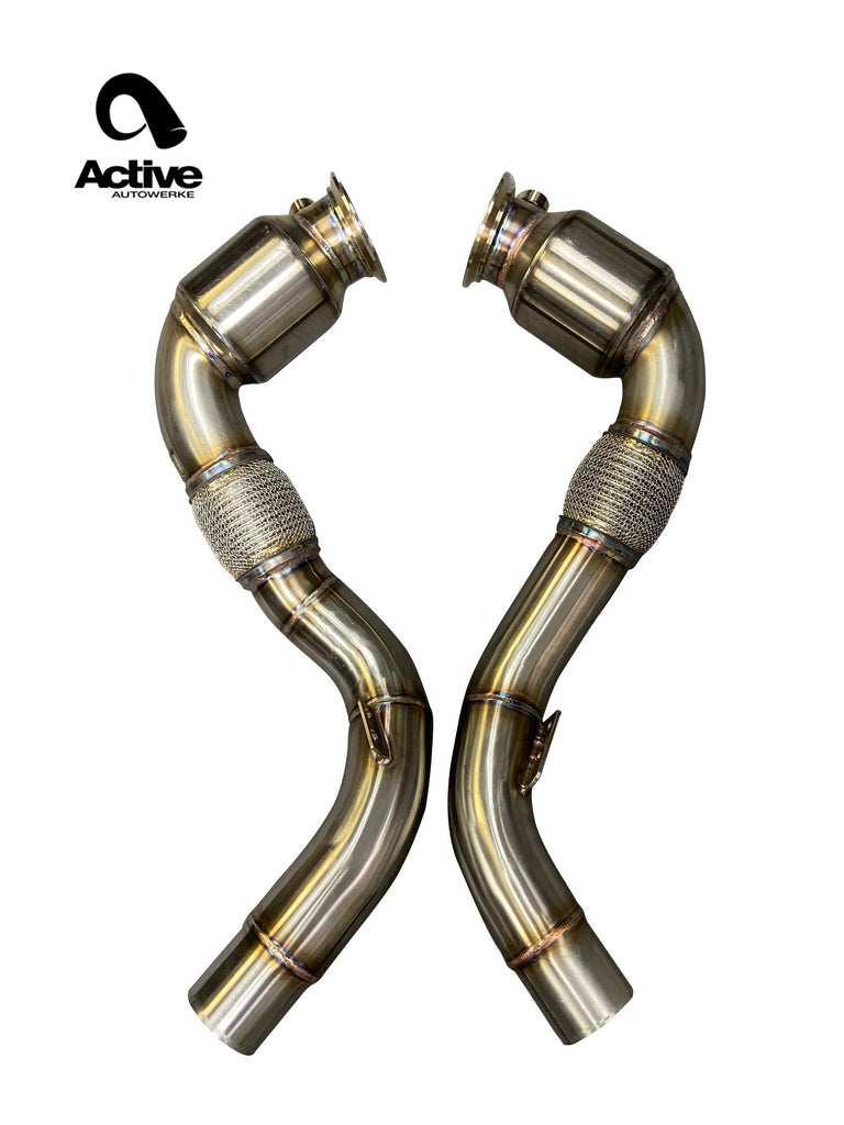 Active Autowerke BMW S63 N63 CATTED DOWNPIPES | V8 BMW X5 M AND X6 M X5 X6 550I 650I 11-041