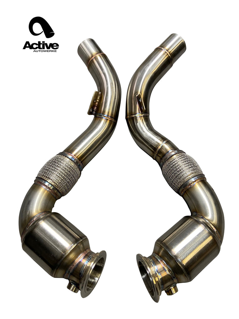 Active Autowerke BMW S63 N63 CATTED DOWNPIPES | V8 BMW X5 M AND X6 M X5 X6 550I 650I 11-041