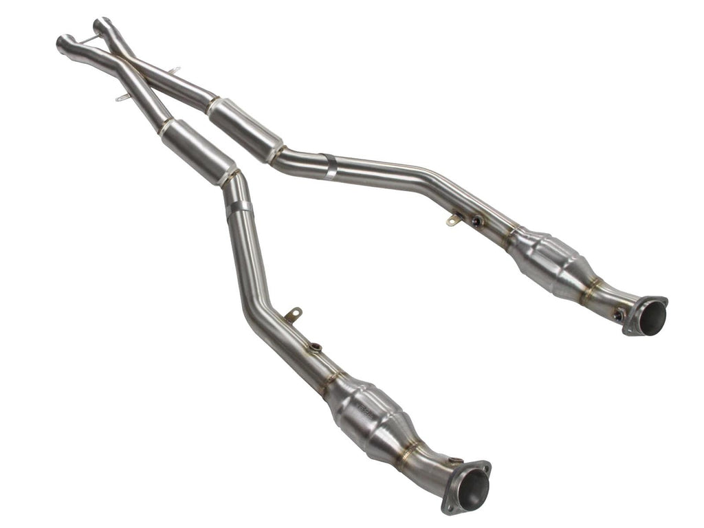 AFE Power MACH Force-Xp X-Pipe 2-1/2 IN 304 Stainless Steel w/ Cat & Resonator 49-36321-1