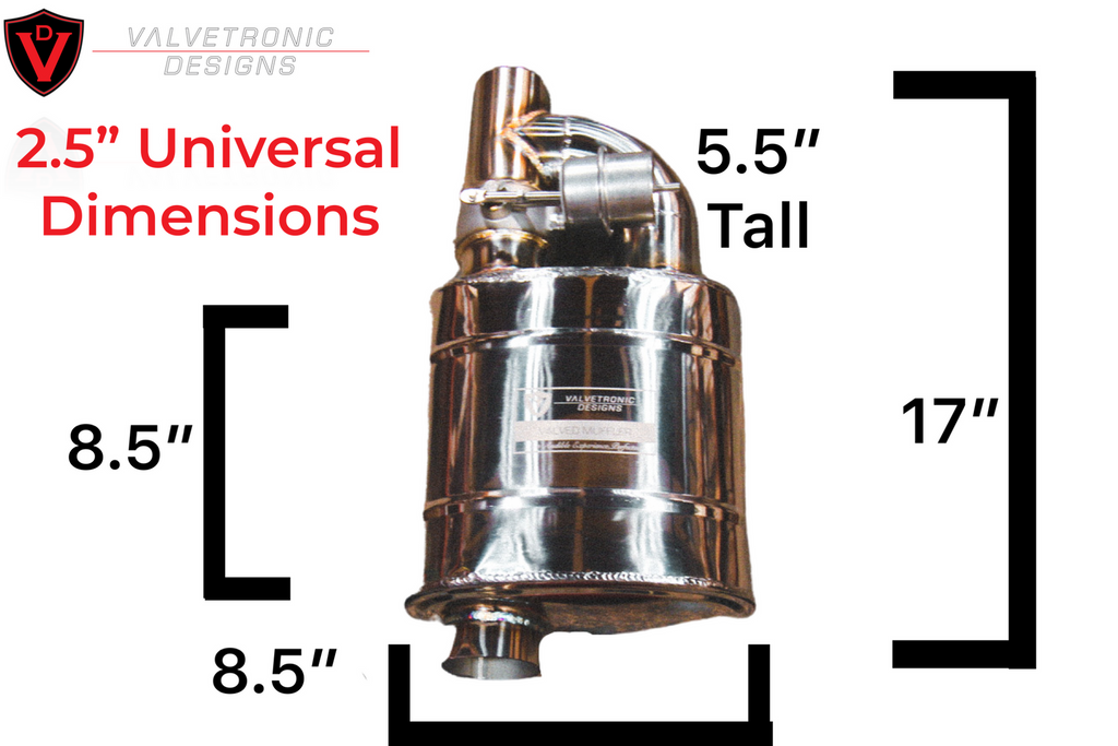 Valvetronic Designs UNIVERSAL VALVED MUFFLER KIT UVM.63MM