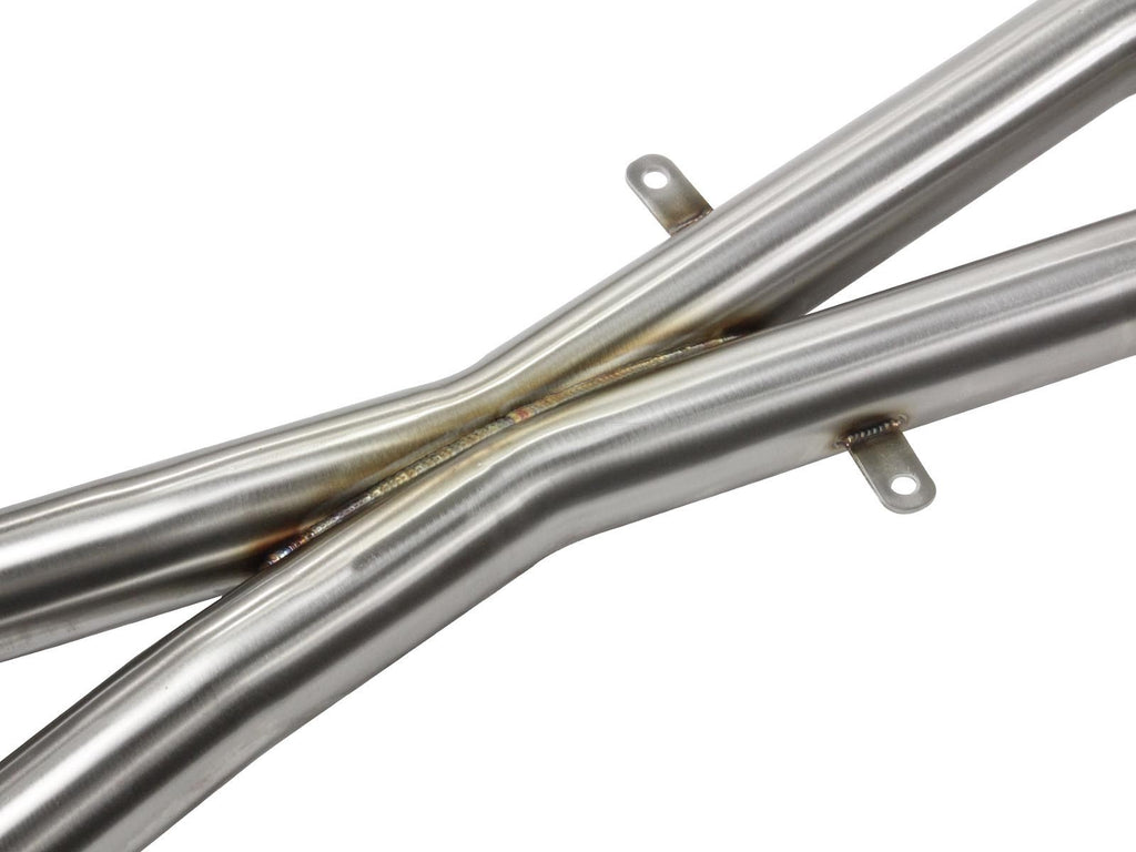 AFE Power MACH Force-Xp X-Pipe 2-1/2 IN 304 Stainless Steel w/ Cat & Resonator 49-36321-1