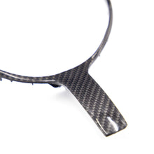 Load image into Gallery viewer, R44 BMW M SPORT STEERING WHEEL TRIM INSERT IN GLOSS CARBON FIBRE