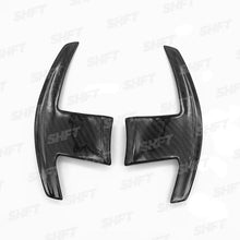 Load image into Gallery viewer, SHFT BMW G SERIES AUTOMATIC PADDLE SHIFTERS IN GLOSS OR MATTE CARBON FIBRE (G80 M3 G82 M4 F90 M5)