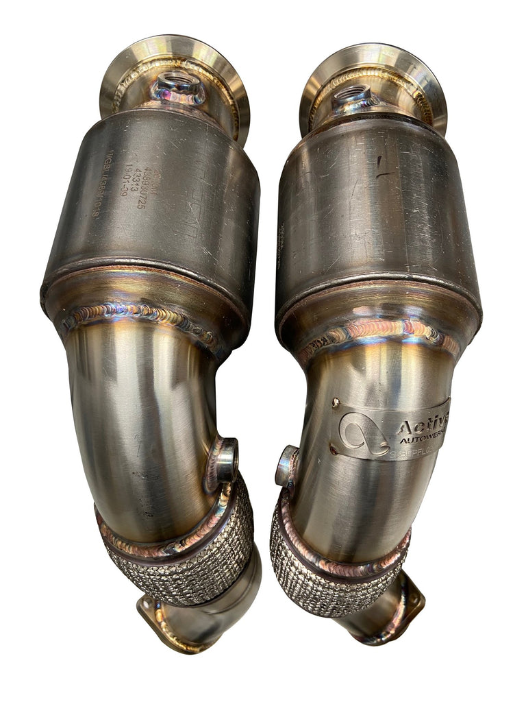 Active Autowerke BMW S63 N63 CATTED DOWNPIPES | V8 BMW X5 M AND X6 M X5 X6 550I 650I 11-041