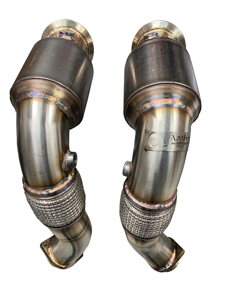 Active Autowerke BMW S63 N63 CATTED DOWNPIPES | V8 BMW X5 M AND X6 M X5 X6 550I 650I 11-041