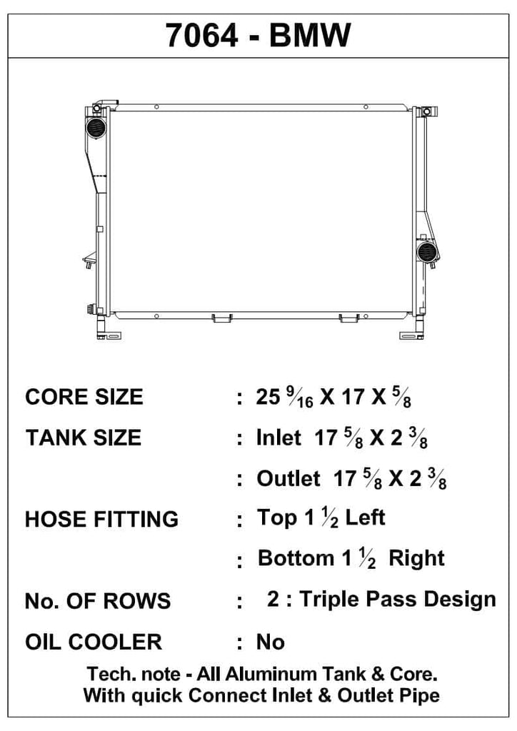 CSF Radiators High-Performance Radiator (CSF #7064)