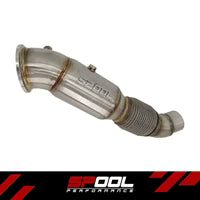 Load image into Gallery viewer, B58 5 INCH STAINLESS STEEL 200 CELL EURO 5 CATTED DOWNPIPE UPGRADE [RACE DOWNPIPES]
