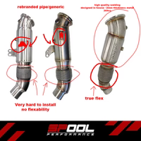 Load image into Gallery viewer, B58 5 INCH STAINLESS STEEL 200 CELL EURO 5 CATTED DOWNPIPE UPGRADE [RACE DOWNPIPES]