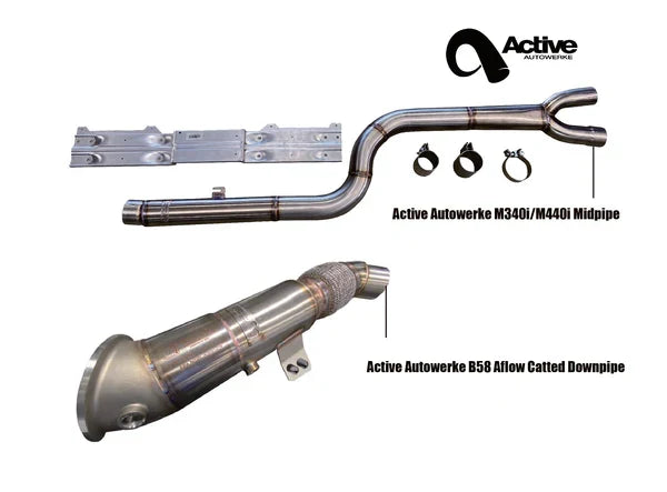 Active Autowerke AFlow Downpipe Midpipe Bundle BMW M340i M440i