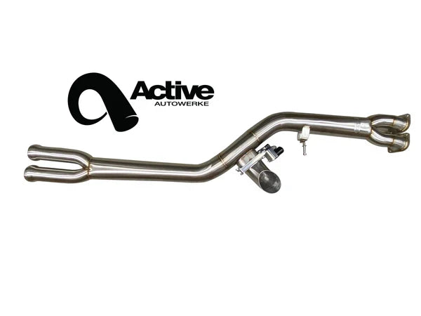 Active Autowerke F8X BMW M3 M4 Single Mid Pipe with F-Brace