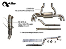 Load image into Gallery viewer, Active Autowerke M340i M440i Rear Exhaust AFlow Downpipe Midpipe Bundle