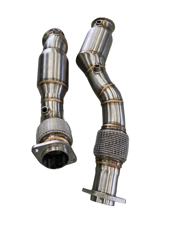 Active Autowerke BMW S58 F97 F98 X3M X4M Downpipes with Aflow CATs