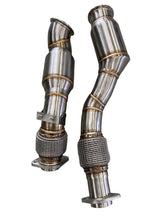 Load image into Gallery viewer, Active Autowerke BMW S58 F97 F98 X3M X4M Downpipes with Aflow CATs