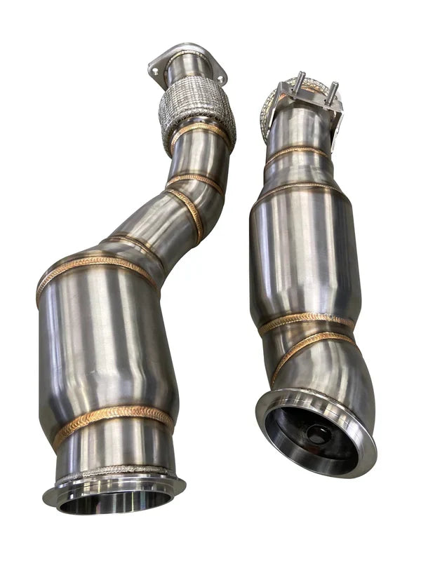 Active Autowerke BMW S58 F97 F98 X3M X4M Downpipes with Aflow CATs