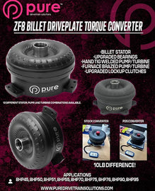 PURE DRIVETRAIN SOLUTIONS BILLET 8HP RACE TORQUE CONVERTER UPGRADE
