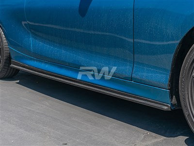 RW Carbon BMW F22 F23 Carbon Fiber Side Skirt Extensions bmwf22010