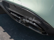 Load image into Gallery viewer, RW Carbon Mercedes C63 AMG Style Chrome/Black Exhaust Tips mercw20531