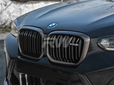 RW Carbon BMW F97 X3M/F98 X4M LCI Carbon Fiber Grille Surround bmwf97010