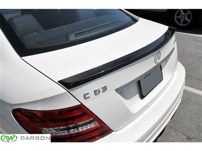 RW Carbon Mercedes W204 Coupe AMG Style CF Trunk Spoiler mercw20421