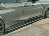 RW Carbon BMW G80 M3 RWS Carbon Fiber Side Skirt Extensions bmwg8005