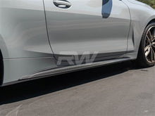 Load image into Gallery viewer, RW Carbon BMW G22/G23 Carbon Fiber Side Skirt Extensions bmwg2202