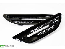 Load image into Gallery viewer, RW Carbon BMW F10 M5 Gloss Black Fender Grilles bmwf10029