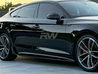 RW Carbon Audi A5 S-Line S5 Facelift Carbon Fiber Side Skirt Extensions audia501