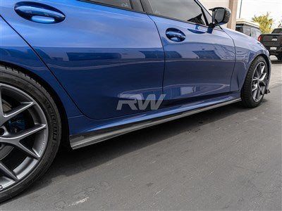 RW Carbon BMW G20 3-Series K Style Carbon Fiber Side Skirt Extensions bmwg2008