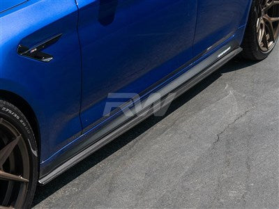 RW Carbon BMW G30 F90 RWS Carbon Fiber Side Skirt Extensions bmwf9015