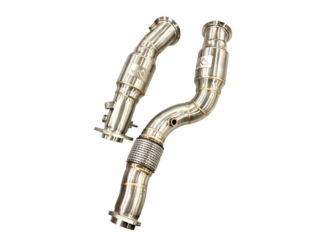 MAD MAD BMW M2C M3 M4 S58 Resonated Downpipes W/ Flex Section MAD-2075