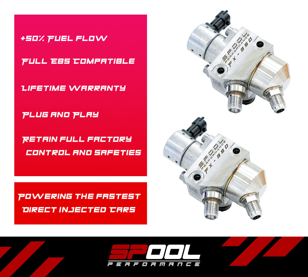 Spool 971 PORSCHE PANAMERA TURBO FX350 UPGRADED HIGH PRESSURE FUEL PUMPS SP-PORPAN-FX350