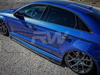 RW Carbon Audi A3 S3 RS3 GTX Carbon Fiber Side Skirt Extensions audi8v005