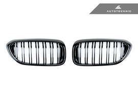 AUTOTECKNIC DUAL-SLATS GLAZING BLACK FRONT GRILLE SET - G30 5-SERIES ATK-BM-0250-DS-GB