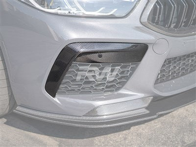 RW Carbon BMW F9X M8 Carbon Fiber Front Bumper Duct Trims bmwf91012