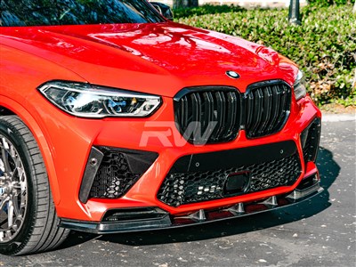 RW Carbon BMW F95 X5M RWS Carbon Fiber Front Lip Spoiler bmwf9502