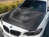 RW Carbon BMW F20 F22 F87 M2 GTS Style Carbon Fiber Hood bmwf8722