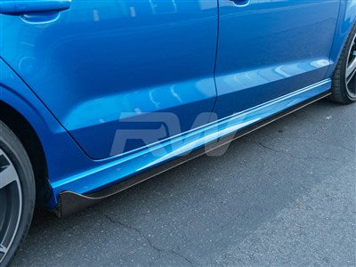 RW Carbon Audi 8v A3 S3 RS3 Carbon Fiber Side Skirt Extensions audi8v003