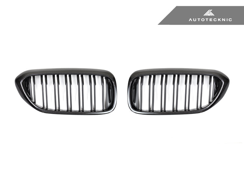 AUTOTECKNIC DUAL-SLATS CARBON FIBER FRONT GRILLE SET - G30 5-SERIES ATK-BM-0250-DS-CF