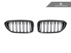 AUTOTECKNIC DUAL-SLATS CARBON FIBER FRONT GRILLE SET - G30 5-SERIES ATK-BM-0250-DS-CF