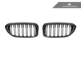 AUTOTECKNIC DUAL-SLATS CARBON FIBER FRONT GRILLE SET - G30 5-SERIES ATK-BM-0250-DS-CF