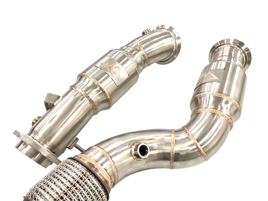 MAD MAD BMW M2C M3 M4 S58 Resonated Downpipes W/ Flex Section MAD-2075