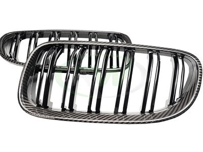 RW Carbon BMW E92 E93 Carbon Fiber Double Slat Grilles bmwe92009