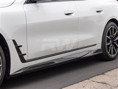 RW Carbon BMW i4 Dry Carbon Fiber SQ Side Skirt Extensions bmwi4002