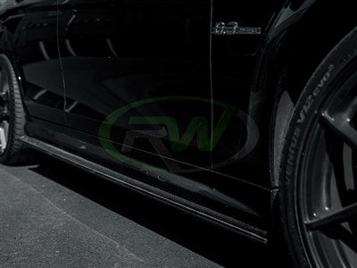 RW Carbon Mercedes W204 C63 Carbon Fiber Side Skirt Extensions mecw20439