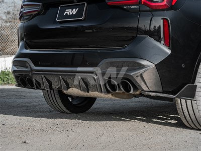 RW Carbon BMW F97 X3M LCI Carbon Fiber SQ Diffuser bmwf97019