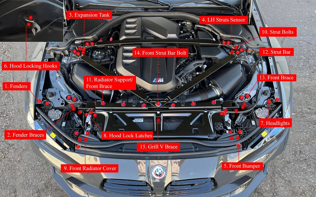 Titanium BMW G8X 2020+ M2/M3/M4 Deluxe Dress Up Hardware Kit (G80/G81/G82/G87)