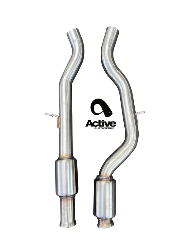 Active Autowerke F8X BMW M3 M4 Single Mid Pipe with F-Brace