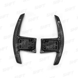 SHFT BMW G SERIES AUTOMATIC PADDLE SHIFTERS IN GLOSS OR MATTE CARBON FIBRE (G80 M3 G82 M4 F90 M5)